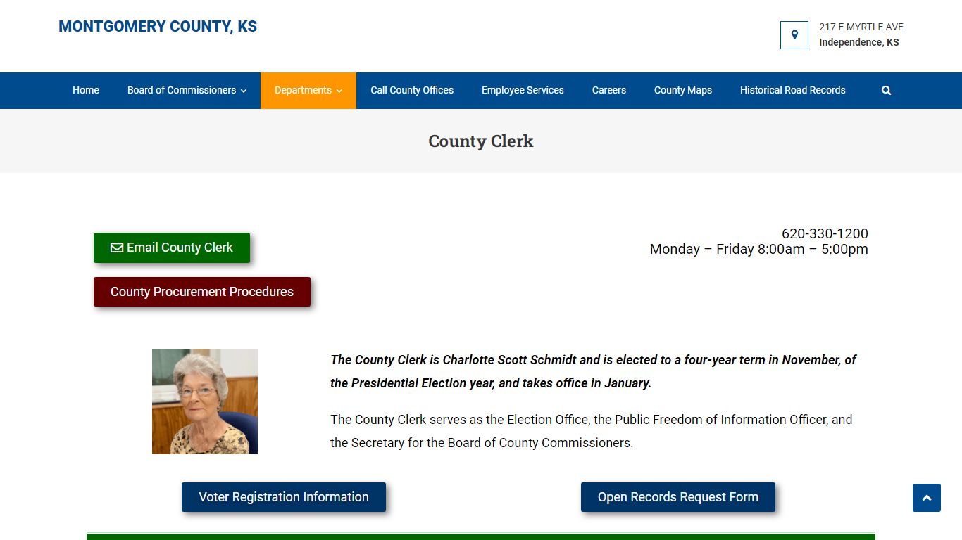 County Clerk – Montgomery County, KS